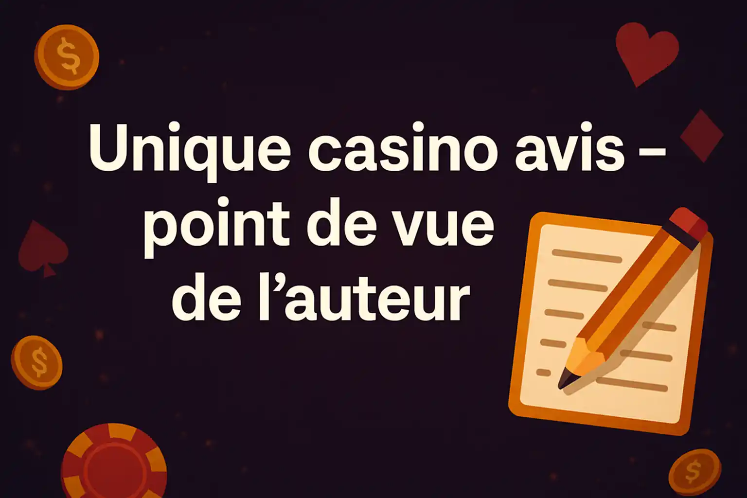Unique casino avis